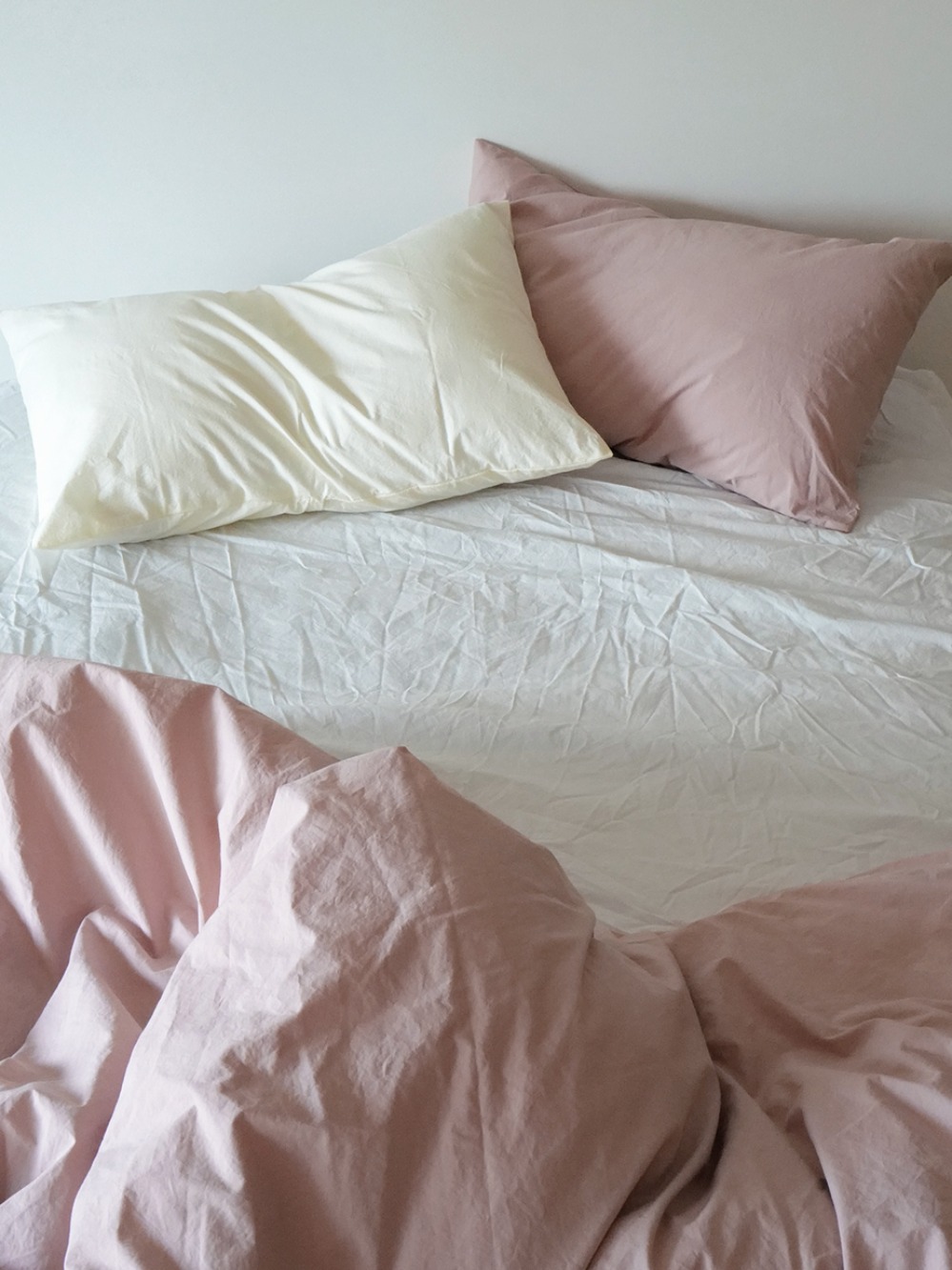 Pink beige pillow cover